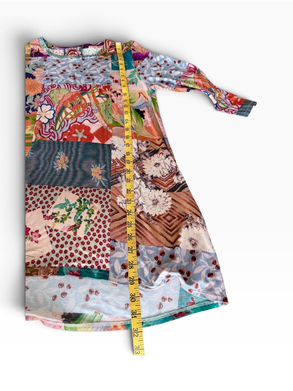 Johnny Was Multicolor Patchwork Floral Tunic Top Size Small - Picture 12 of 12